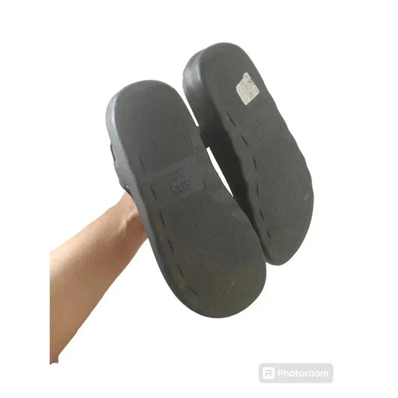 SAS Marina Leather Thong Wedge Sandals Size 7.5 W - Picture 5 of 6